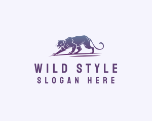 Wild Panther Animal logo design