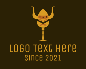 Viking Head Goblet  logo