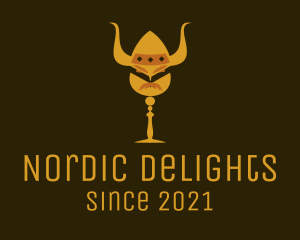 Viking Head Goblet  logo design