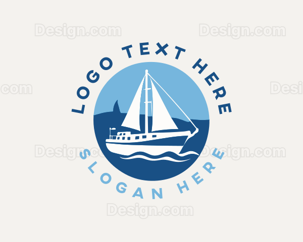 Nautical Vessel Sailboat Logo