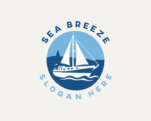 Nautical Vessel Sailboat logo design