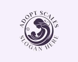 Mother Baby Breastfeeding logo design