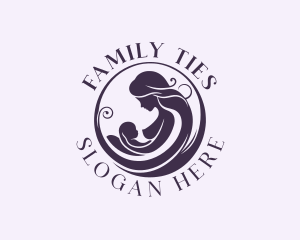 Mother Baby Breastfeeding logo design