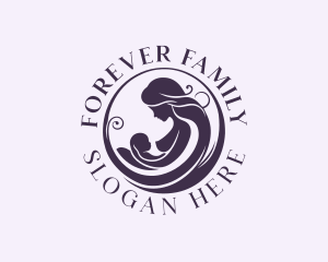 Mother Baby Breastfeeding logo design