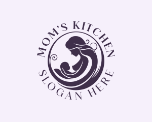 Mother Baby Breastfeeding logo design