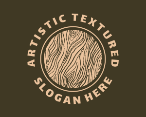 Round Wood Tree Texture logo design