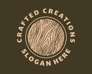 Round Wood Tree Texture logo design