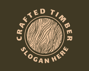 Round Wood Tree Texture logo design