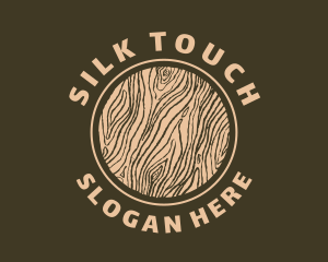 Round Wood Tree Texture logo design