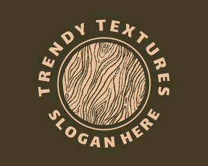 Round Wood Tree Texture logo design