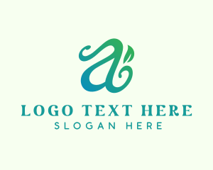 Organic Herb Letter A logo