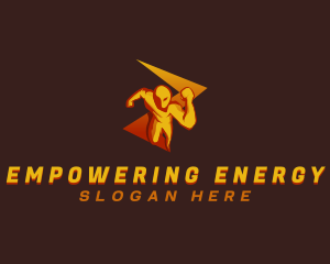 Running Athlete Energy logo design