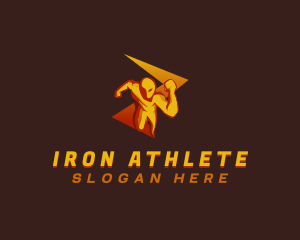 Running Athlete Energy logo design