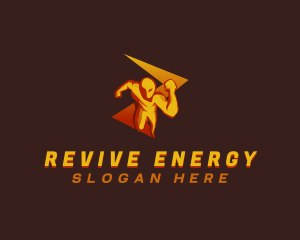 Running Athlete Energy logo design