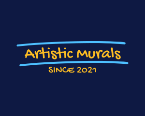 Handwritten Graffiti Mural logo