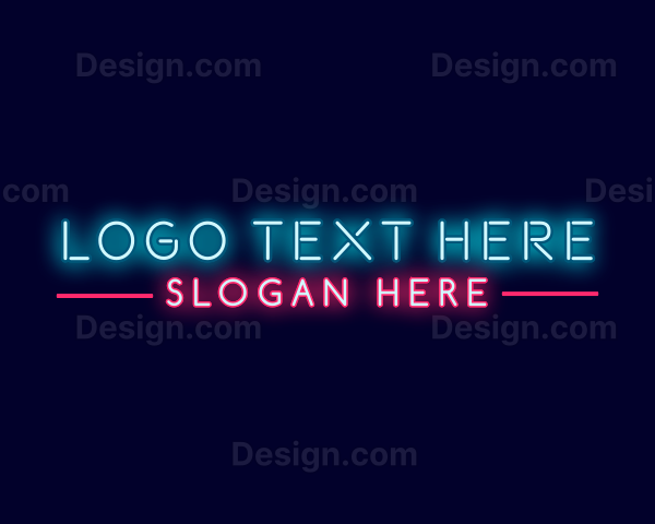 Retro Neon Light Logo