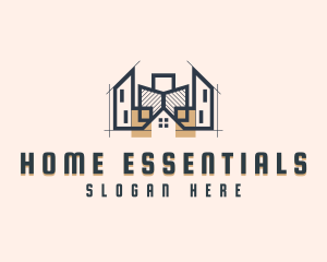 Home Architect Blueprint  logo design