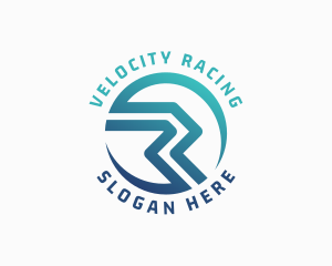 Racing Badge Letter R logo
