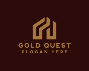 Gold Residential Building logo design