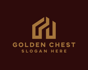 Gold Residential Building logo design