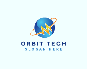 Globe Graph Orbit logo design