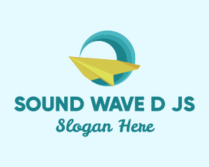 Paper Plame Wave logo design