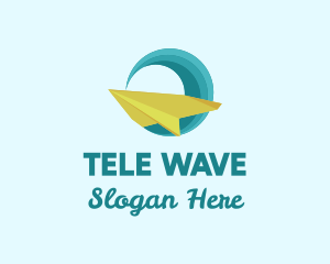 Paper Plame Wave logo design