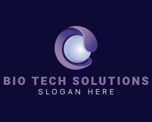 3d Tech Pearl Sphere logo design