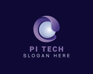 3d Tech Pearl Sphere logo design