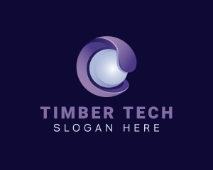 3d Tech Pearl Sphere logo design