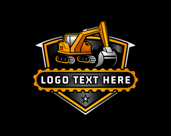 Construction Excavator Digger logo