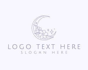 Crescent Floral Moon logo