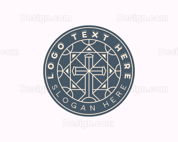 Christian Spiritual Cross Logo