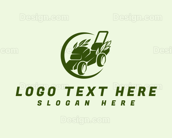 Lawn Mower Gardening Tool Logo