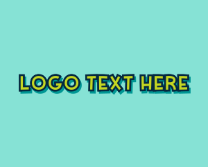 Typeface - Fun Pop Art Cartoon logo design