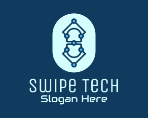 Blue Tech Pill logo design