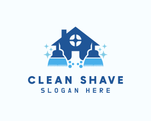 House Cleaning Broom logo design