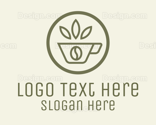 Coffee Bean Leaves Logo