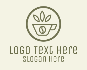 Sleek - Coffee Bean Leaves logo design