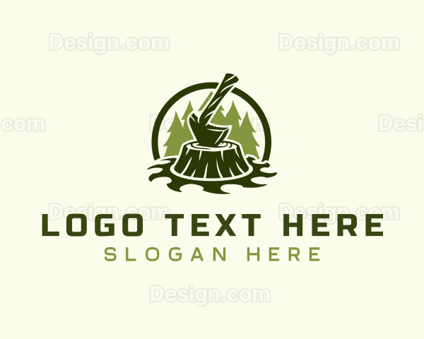 Lumber Axe Woodworking Logo