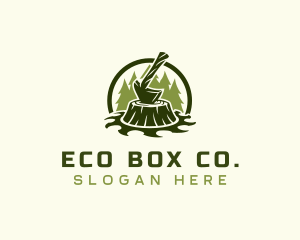 Lumber Axe Woodworking logo design