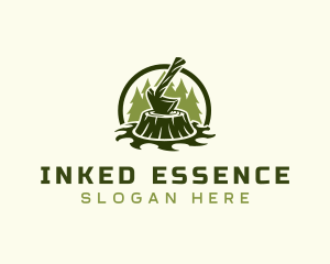 Lumber Axe Woodworking logo design