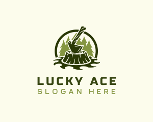 Lumber Axe Woodworking logo design