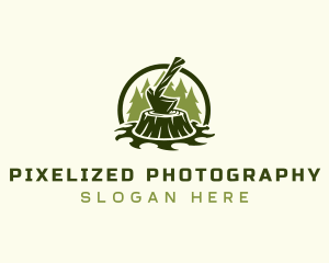 Lumber Axe Woodworking logo design