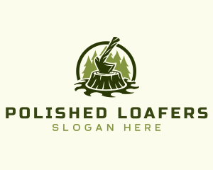 Lumber Axe Woodworking logo design