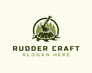 Lumber Axe Woodworking logo design