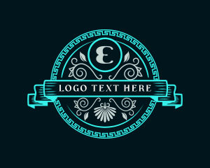 Greek Epsilon Symbol Ornament logo