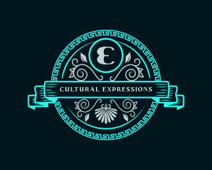 Greek Epsilon Symbol Ornament logo