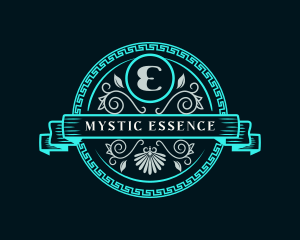 Greek Epsilon Symbol Ornament logo design