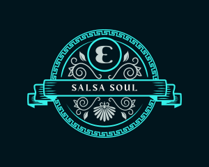 Greek Epsilon Symbol Ornament logo